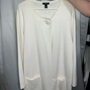 white cardigan